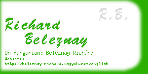 richard beleznay business card