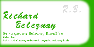 richard beleznay business card